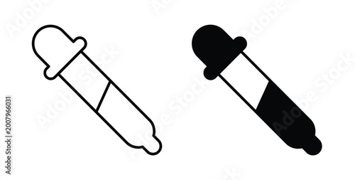 Fotografie Eye dropper icon graphic designs pack. thin line icon set.