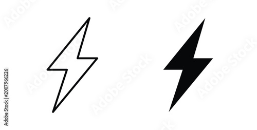 Obraz na płótnie Flash icon graphic designs pack. thin line icon set.