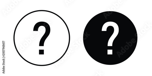 Φωτογραφία Question icon graphic designs pack. thin line icon set.