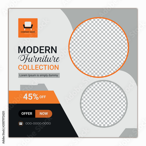 Modern Furniture Collection Sale Social Media Post