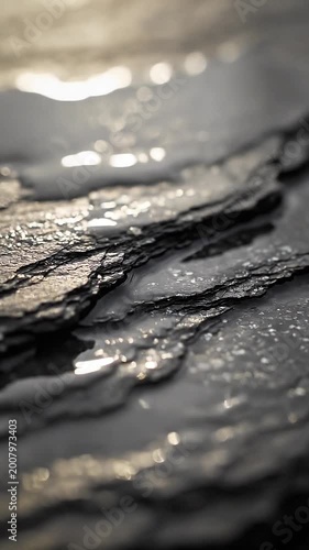 Close Up Macro Slate Stone Layered Mineral Texture 4K