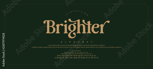 Tableau sur toile Brighter Beauty Luxury font alphabet logo