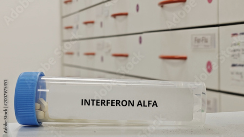 Quadro em tela INTERFERON ALFA tablets used to modulate immune response in viral infections and