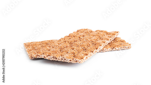 фотографія Rye crispbread isolated on a white background.