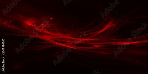 Tableau sur toile A mesmerizing dance of vibrant red light swirls gracefully against a dark backdrop, creating an abstract and evocative image with a mysterious and artistic flair