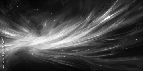 Foto Abstract wisps of light dance across the frame, a celestial symphony of shades