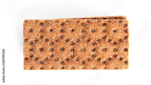 фотографія Rye crispbread isolated on a white background.
