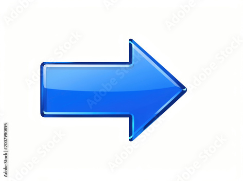 Free Download A simple blue arrow pointing left on a white background, suitable for use in presentations or designs where a clear direction is needed - GFXLoad