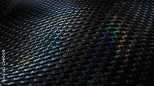 Holographic Carbon Fiber Close-up