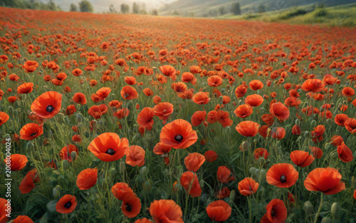 Field of Red Poppies