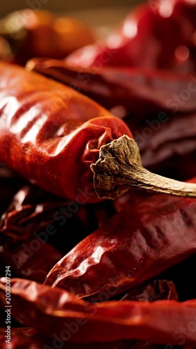Extreme Macro Dried Chili Pepper Wrinkled Skin Texture 4K