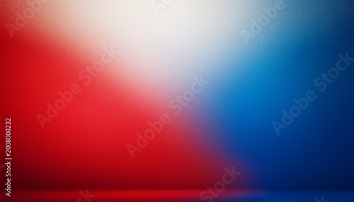 bright red white blue gradient abstract background grainy noise texture patriotic cinematic background for product presentation with copy space
