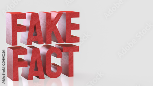 Canvastavla Fake Fact Misinformation Warning Concept 3d render.