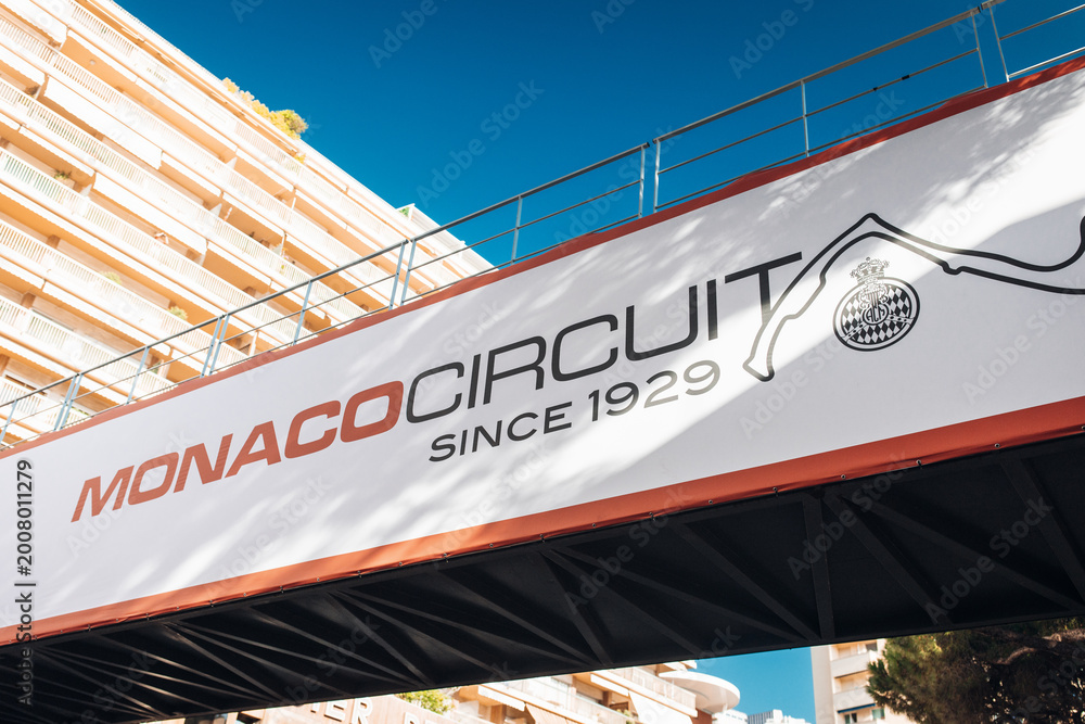 Fototapeta premium Monaco circuit logo at the track