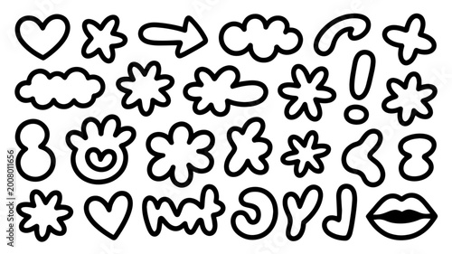 Cute-graffiti-doodle-icon-set