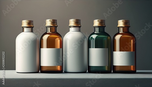 product bottles blank labels studio