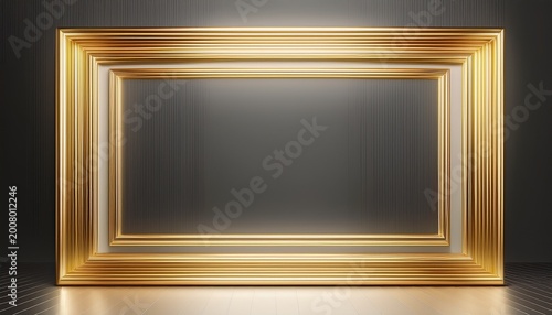 slim vertical gold transparent isolated picture frame an elegant minimalist border for invitations