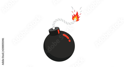 Photos Explosive Bomb with Burning Fuse - Danger Concept