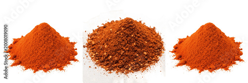 Photos Spicy Red Chili Powder Heap Isolated On Transparent Background Hot Paprika Cayen