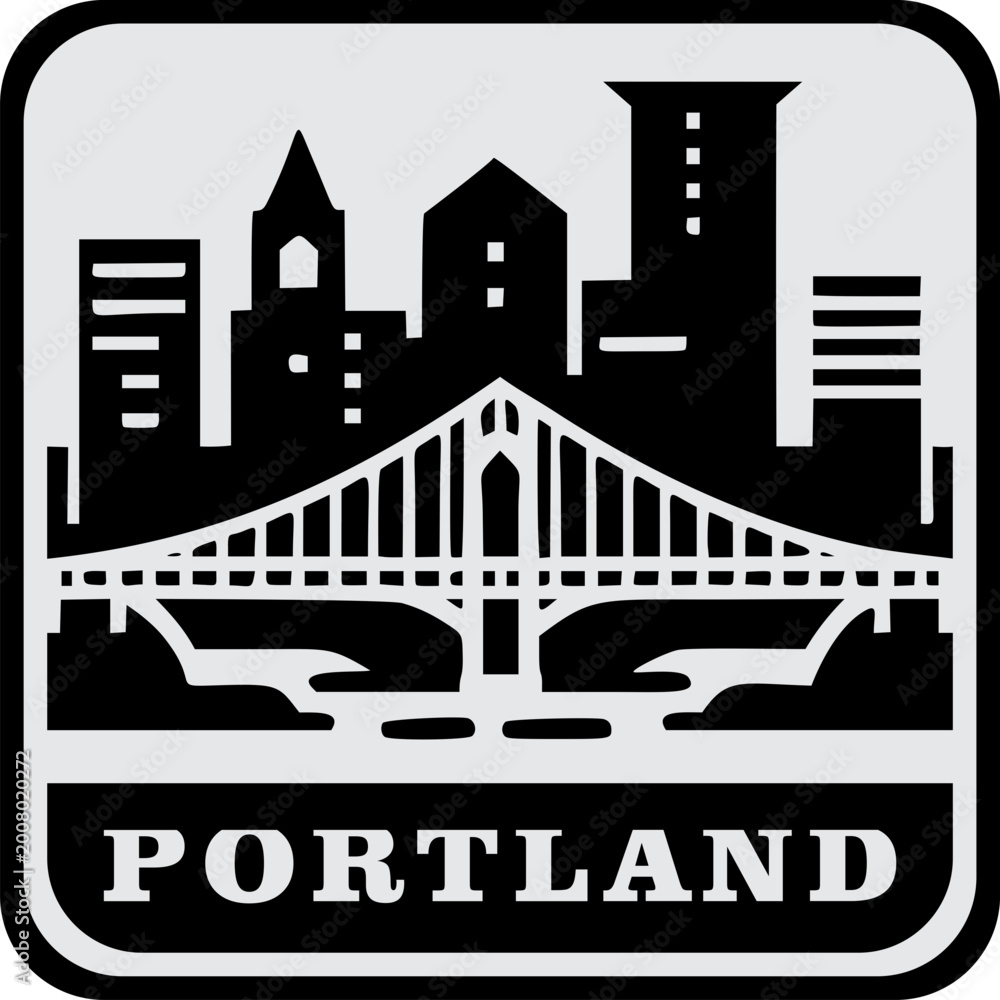 Obraz premium Portland Skyline Icon