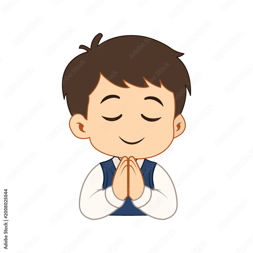 Fototapeta premium boy icon design educational illustration with funny vector expression