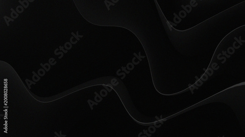 Bilde på lerret Premium black and dark gray with horizontally repeating wave patterns create visual depth and a 3D effect