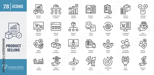 Foto Product selling icon set