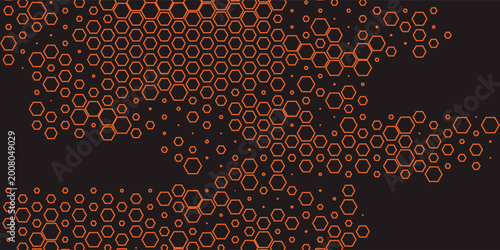 hexagon pattern. Seamless background. Abstract honeycomb background in grey color. Vector illustration