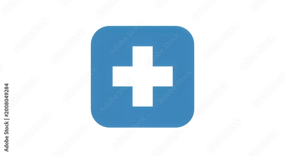 Fototapeta premium Blue medical cross icon