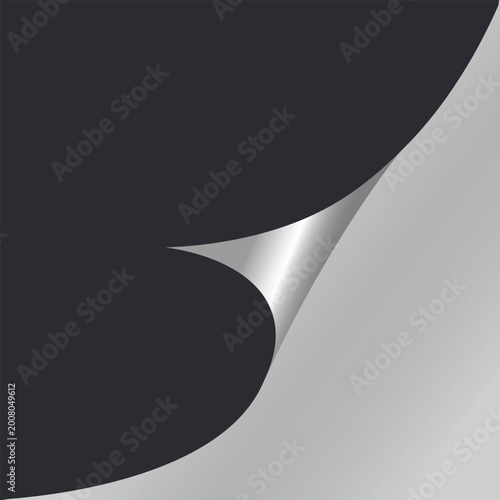 Paper page with curly corners. Vector document rolled borders, realistic 3d sheet