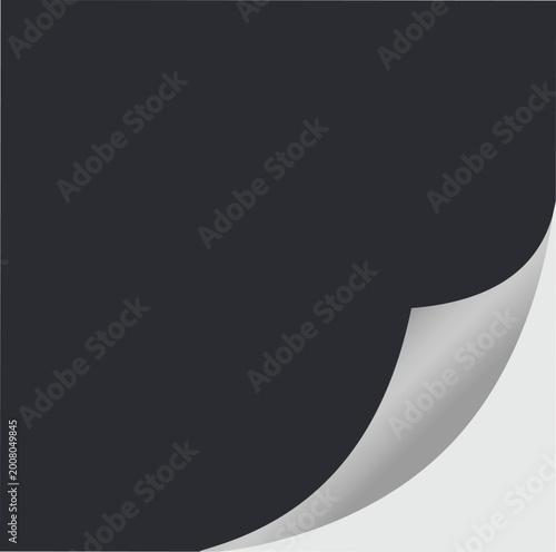 Sheet paper page curl effect.