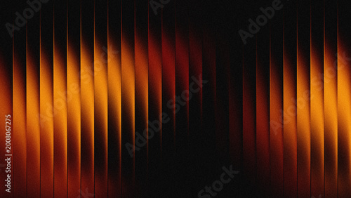 Konstfotografi Vertical striped glass background orange black gradation