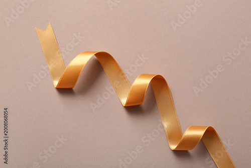Beautiful golden ribbon on ...