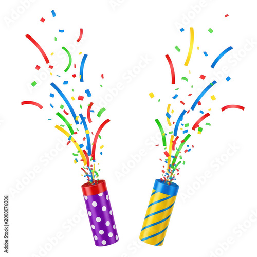 Colorful fireworks bursting from two gift boxes