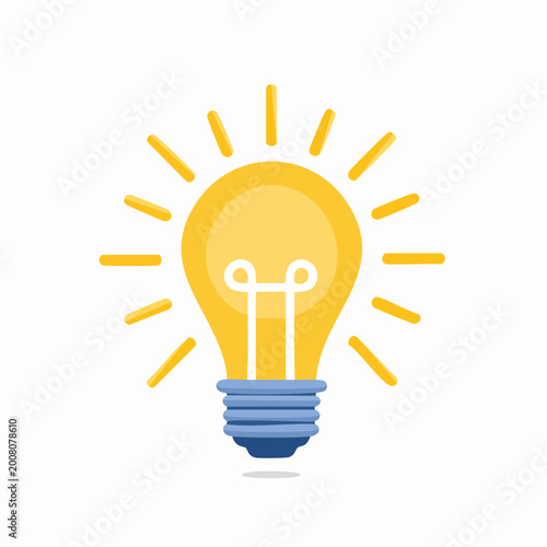 Bright Idea Light Bulb Icon