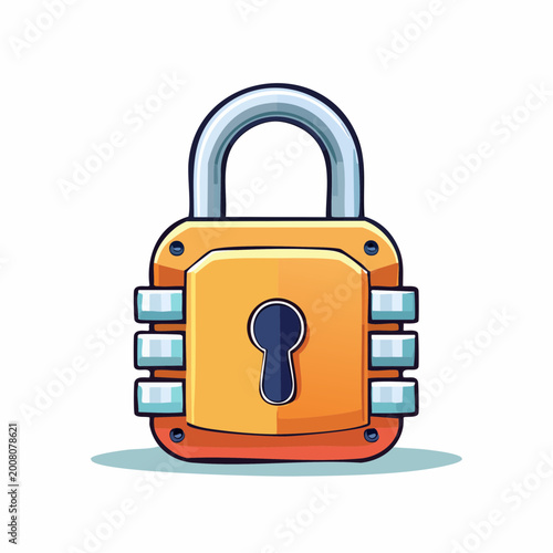 Cartoon Padlock Icon