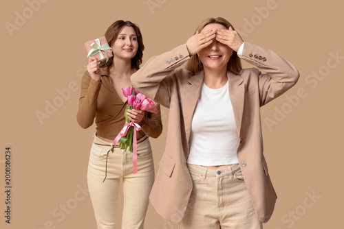 Beautiful mature woman and ...