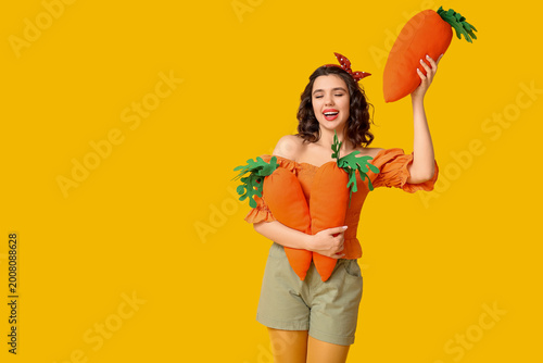 Beautiful pin-up woman with...