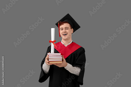 Male graduating student wit...