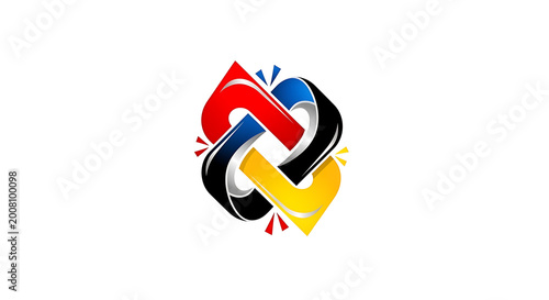 Abstract Symbol of Intertwined Rings, Creative Design Element, Vibrant Colors, Modern Graphic Art Free Download Abstract Symbol of Intertwined Rings, Creative Design Element, Vibrant Colors, Modern Graphic Art - GFXLoad