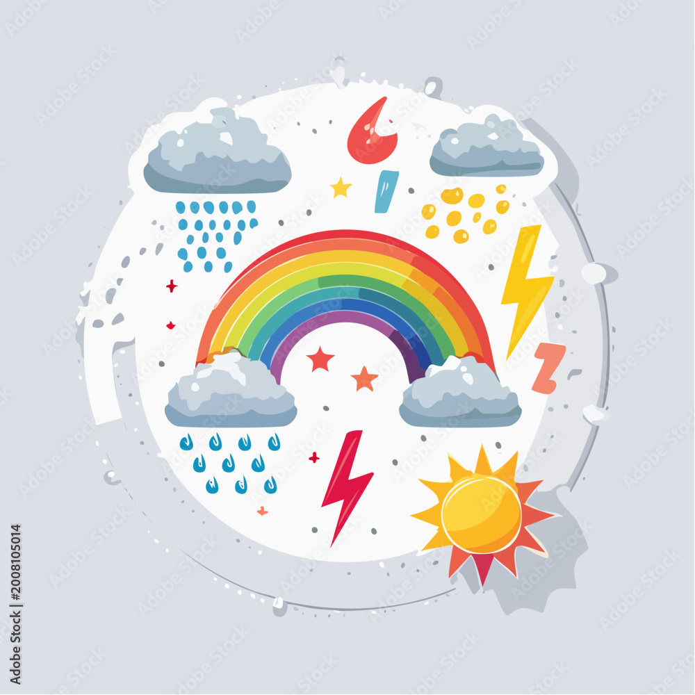 Naklejka premium Weather Icons Collection