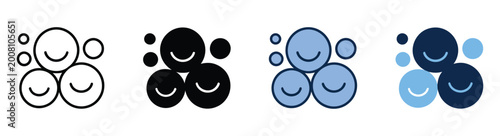 Canvas Print Blood cell multiple style icon design vector, biology and medical study symbol s