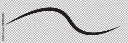 Abstract wavy thin line. Squiggle elements banner. Pattern with scribble, wiggle and undulate. Vector isolated illustration
