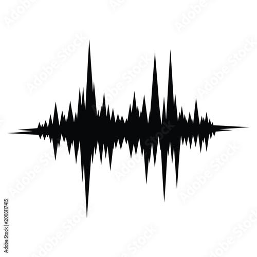 Tableau sur toile Sound Wave Audio Signal Pattern.