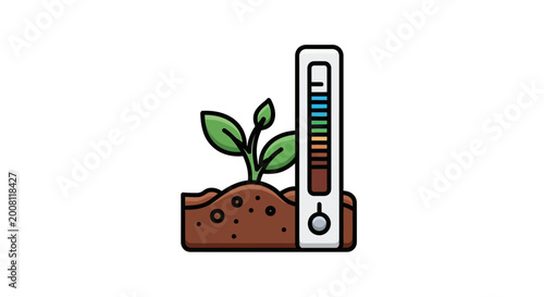 Soil Moisture Meter with Green Sprout.