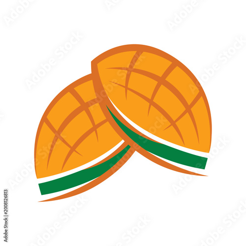 Mango fruit logo design template