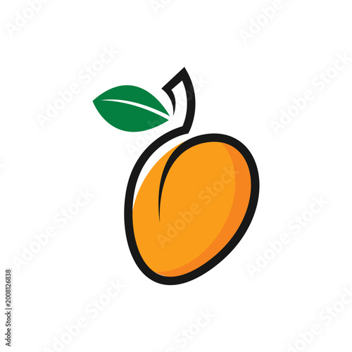 Mango fruit logo design template