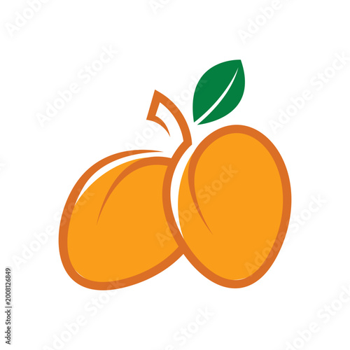 Mango fruit logo design template