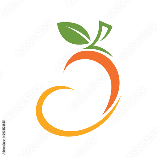 Mango fruit logo design template
