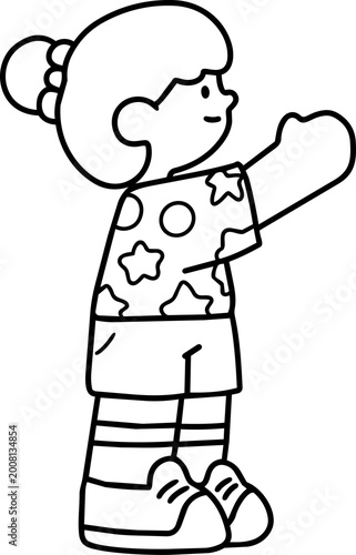 Cute back to school illustration of children students in classroom setting. Hand-drawn style with colorful, playful characters, showing happy school life, learning, and friendship. Perfect for educati